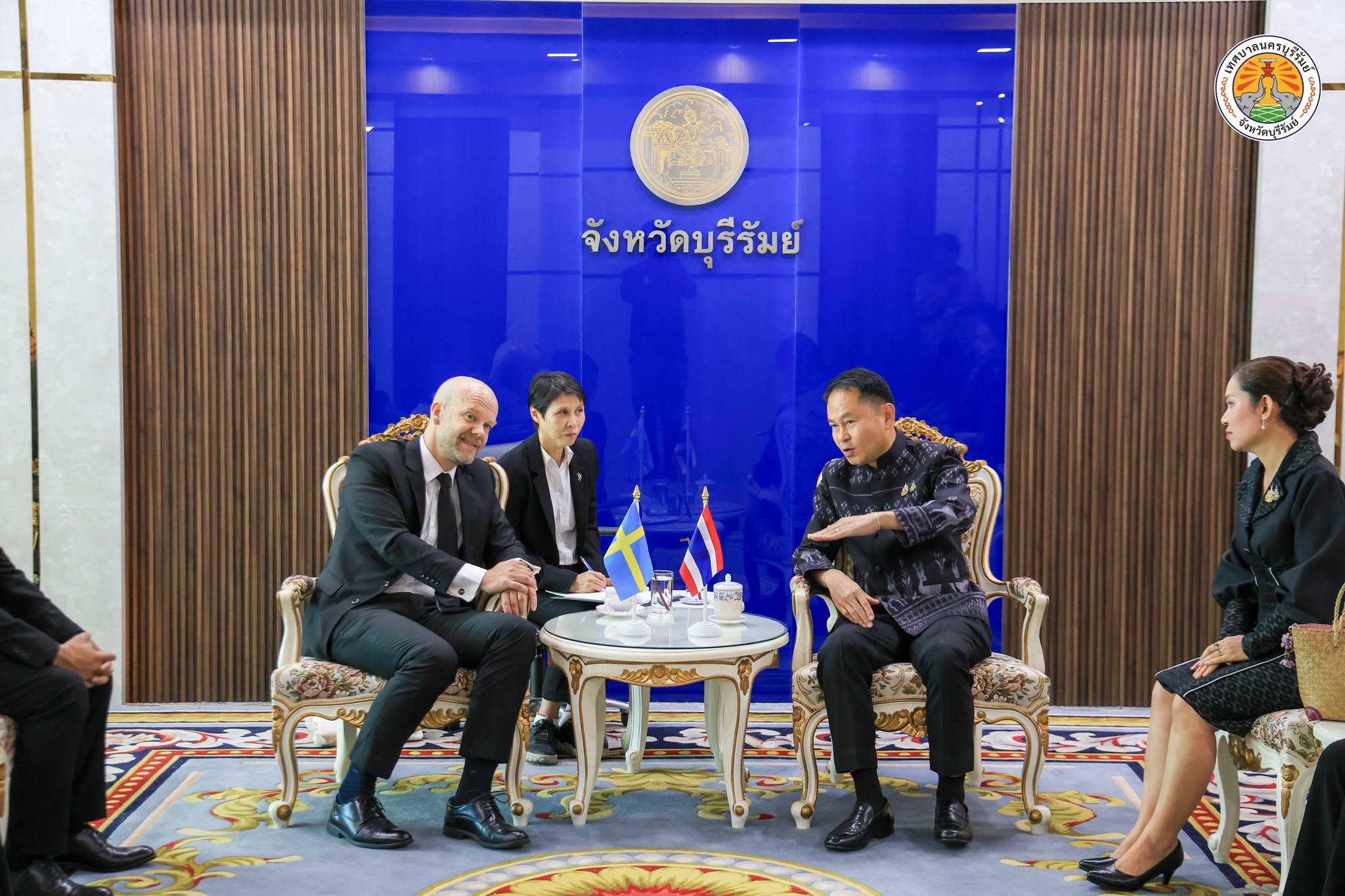 ร่วมต้อนรับ นายแพร์ ลินเนอร์ รักษาการอุปทูต สถานเอกอัครราชทูตสวีเดนประจำประเทศไทย พร้อมคณะ