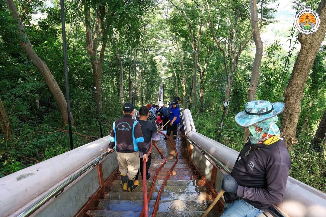 เทศบาลนครบุรีรัมย์จัดเตรียมสถานที่วนอุทยานภูเขาไฟกระโดง รองรับงานประเพณีกวนข้าวทิพย์ – ตักบาตรเทโวโรหณะ ภาพที่ 17