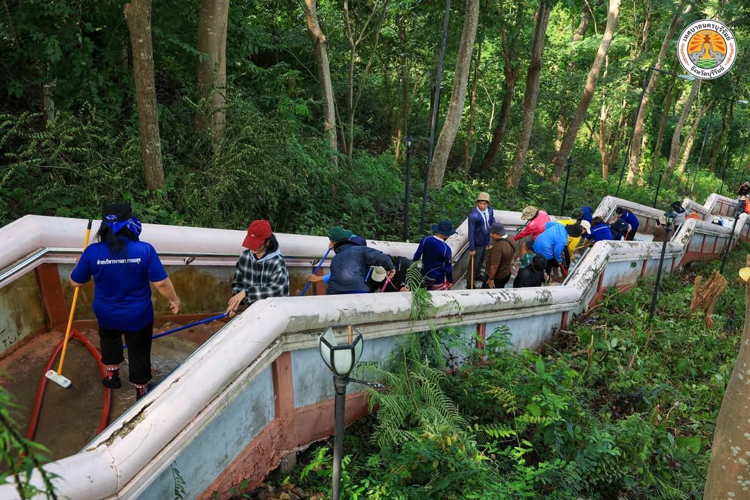 เทศบาลนครบุรีรัมย์จัดเตรียมสถานที่วนอุทยานภูเขาไฟกระโดง รองรับงานประเพณีกวนข้าวทิพย์ – ตักบาตรเทโวโรหณะ ภาพที่ 18