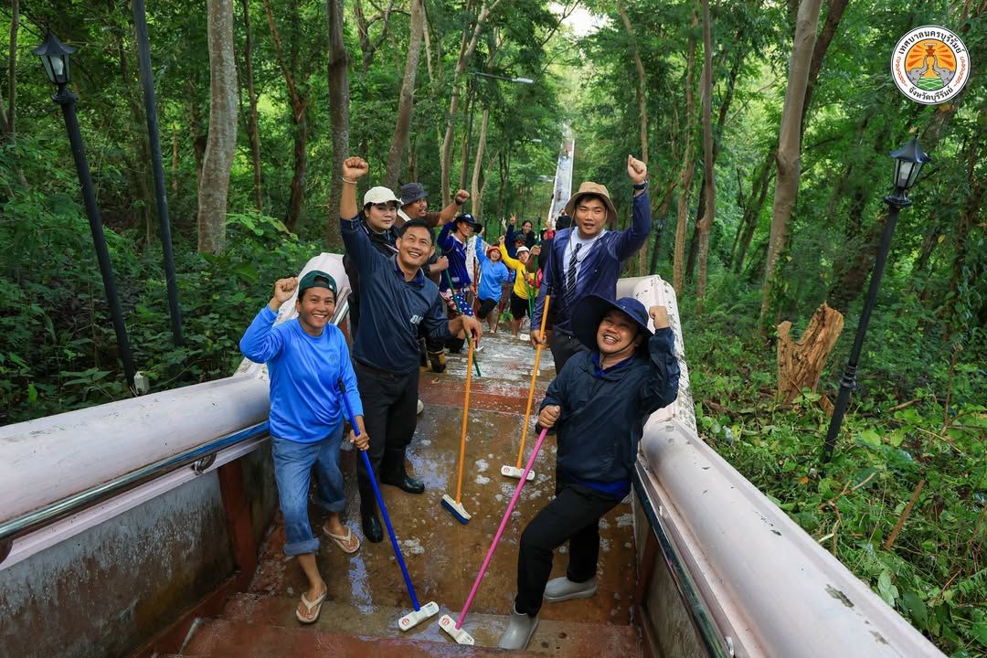 เทศบาลนครบุรีรัมย์จัดเตรียมสถานที่วนอุทยานภูเขาไฟกระโดง รองรับงานประเพณีกวนข้าวทิพย์ – ตักบาตรเทโวโรหณะ ภาพที่ 19