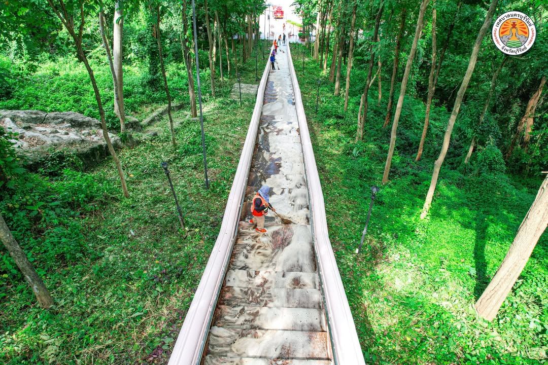 เทศบาลนครบุรีรัมย์จัดเตรียมสถานที่วนอุทยานภูเขาไฟกระโดง รองรับงานประเพณีกวนข้าวทิพย์ – ตักบาตรเทโวโรหณะ ภาพที่ 20