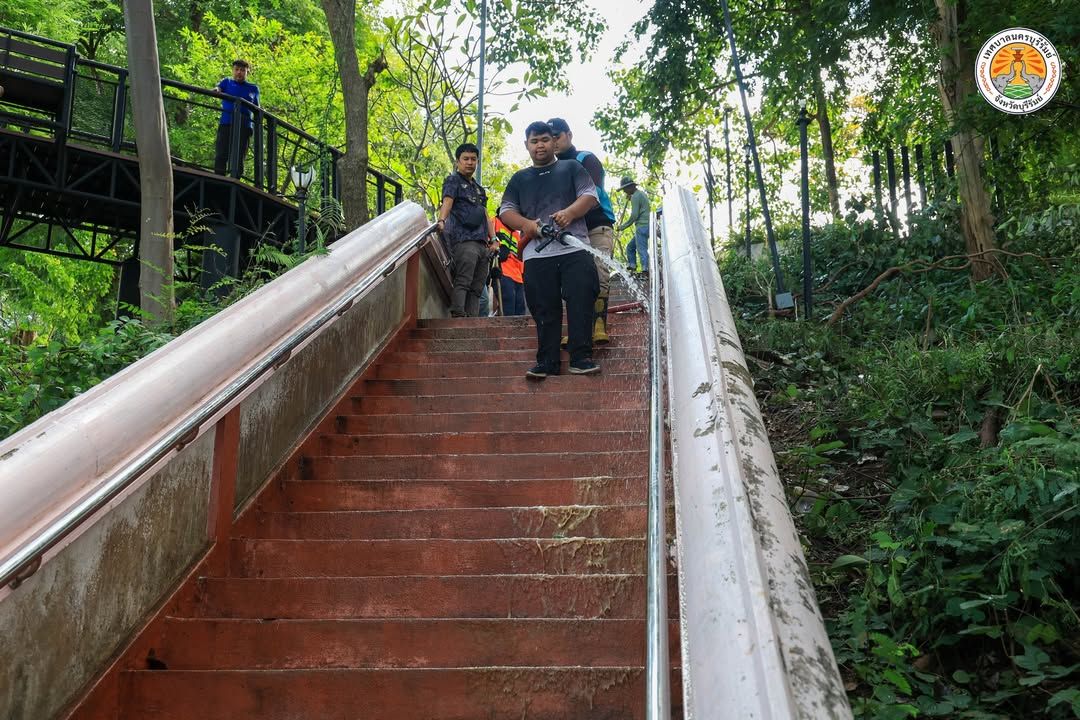 เทศบาลนครบุรีรัมย์จัดเตรียมสถานที่วนอุทยานภูเขาไฟกระโดง รองรับงานประเพณีกวนข้าวทิพย์ – ตักบาตรเทโวโรหณะ ภาพที่ 3