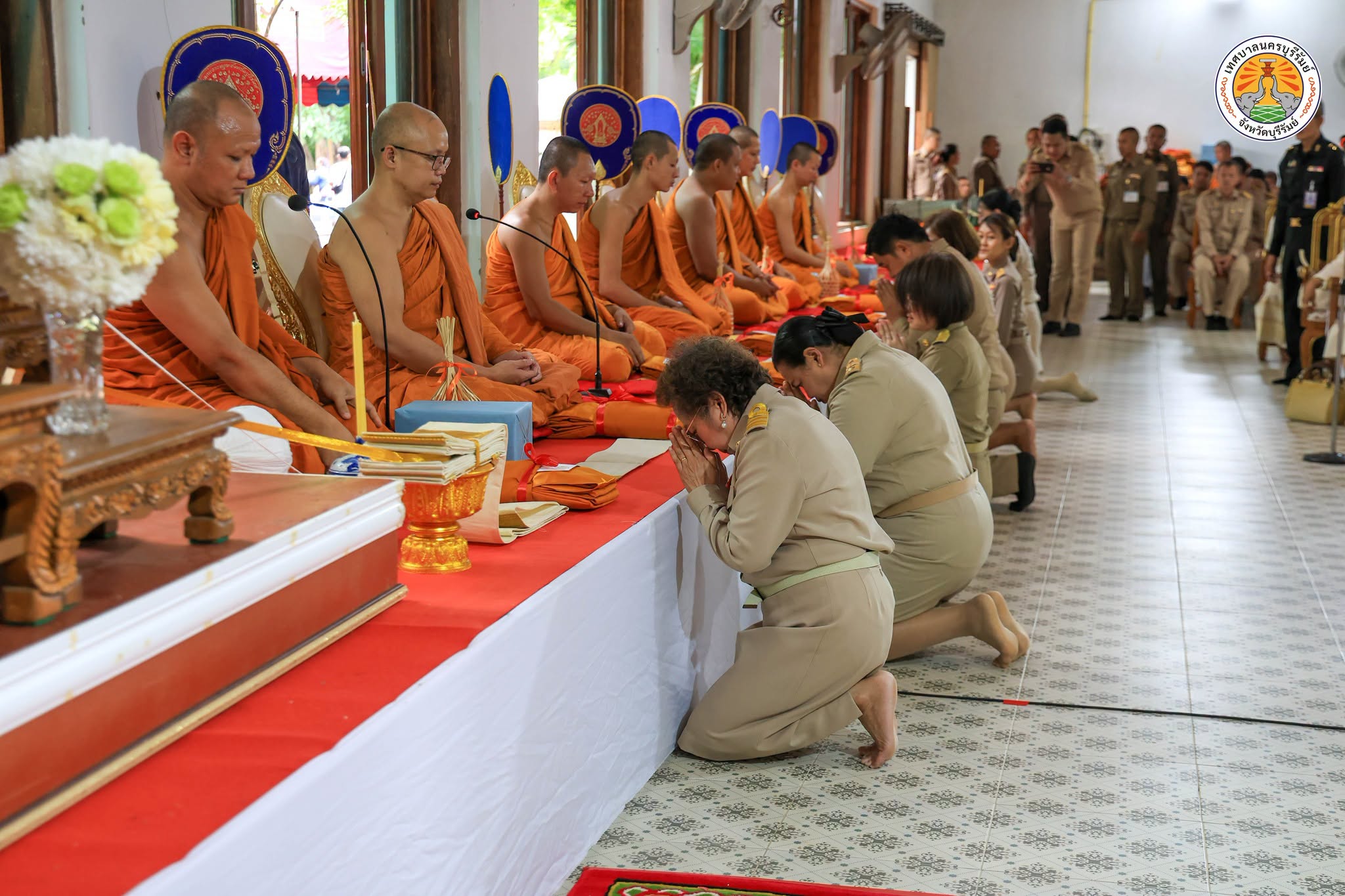 ร่วมพิธีต้อนรับและฉลองพระบัญชาสมเด็จพระสังฆราชโปรดประทานแต่งตั้งเจ้าคณะจังหวัด บุรีรัมย์ ( ธรรมยุต )